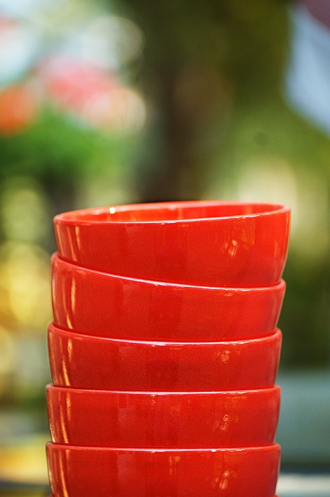 red bowls